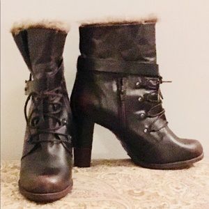 Bronx Dark Brown Leather Boots 10